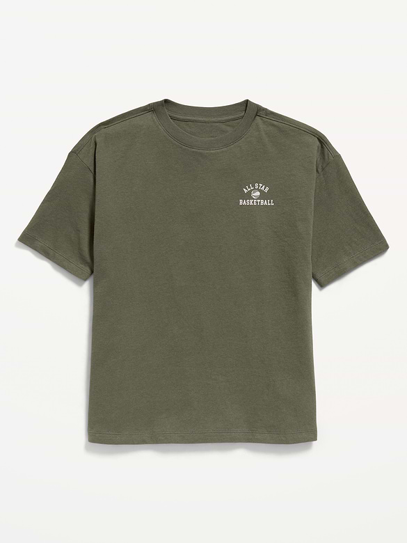 Oversized Short-Sleeve Graphic T-Shirt for Boys