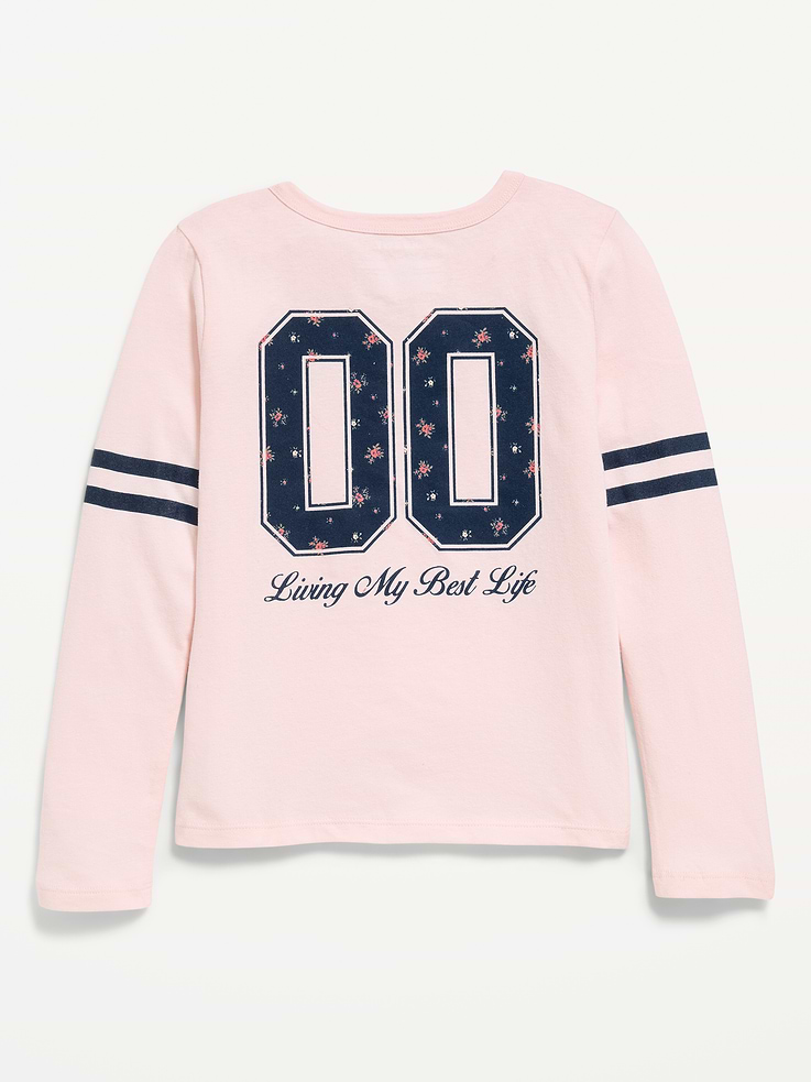 Image 2 de 2, T-shirt à manches longues et à imprimé pour fille