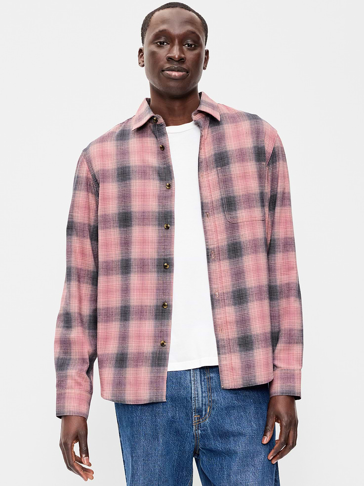 L'image numéro 1 présente Chemise décontractée en flanelle à manches longues avec poche