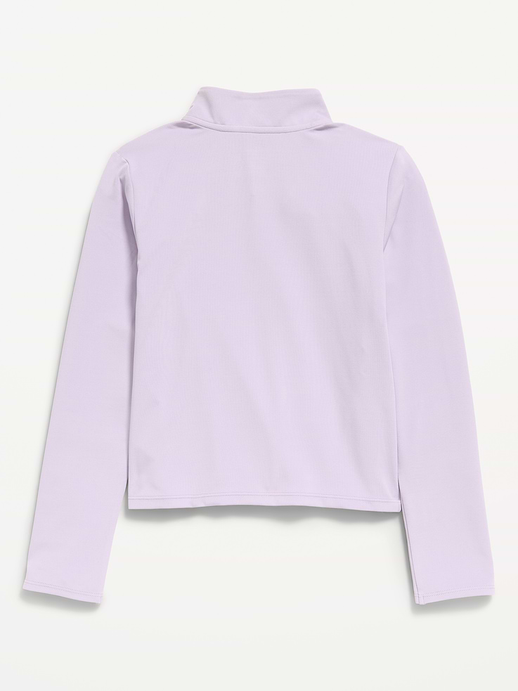 Image 3 of 3, StudioSmooth Half-Zip Performance Top for Girls
