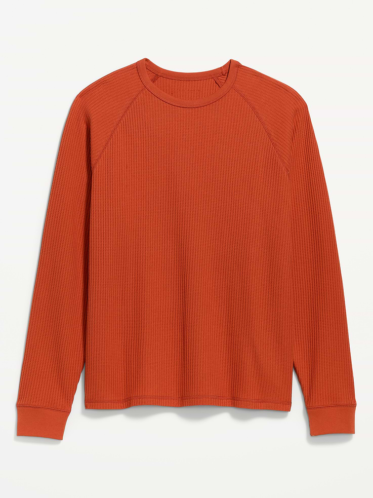 Image 3 of 4, Long-Sleeve Waffle Knit T-Shirt