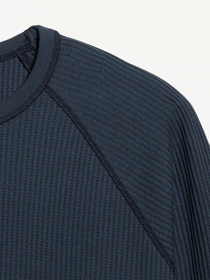 Image 4 of 4, Long-Sleeve Waffle Knit T-Shirt