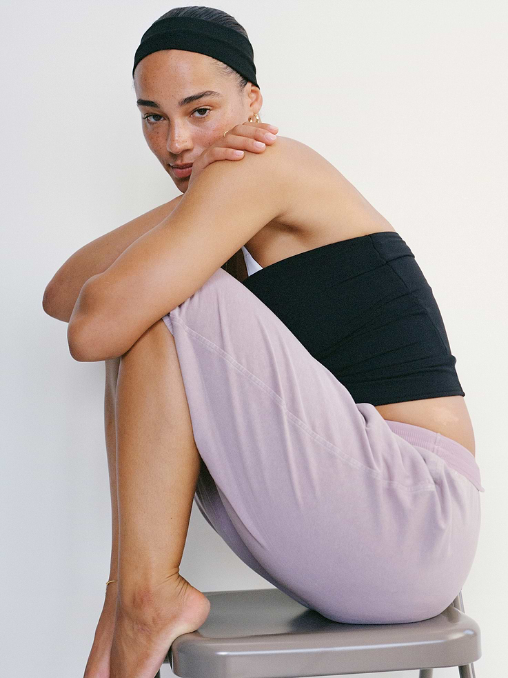 Image number 8 showing, Airy Cotton Terry Snow Wash Capri