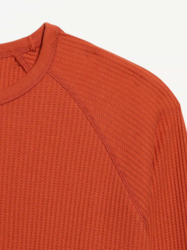 Image 4 of 4, Long-Sleeve Waffle Knit T-Shirt