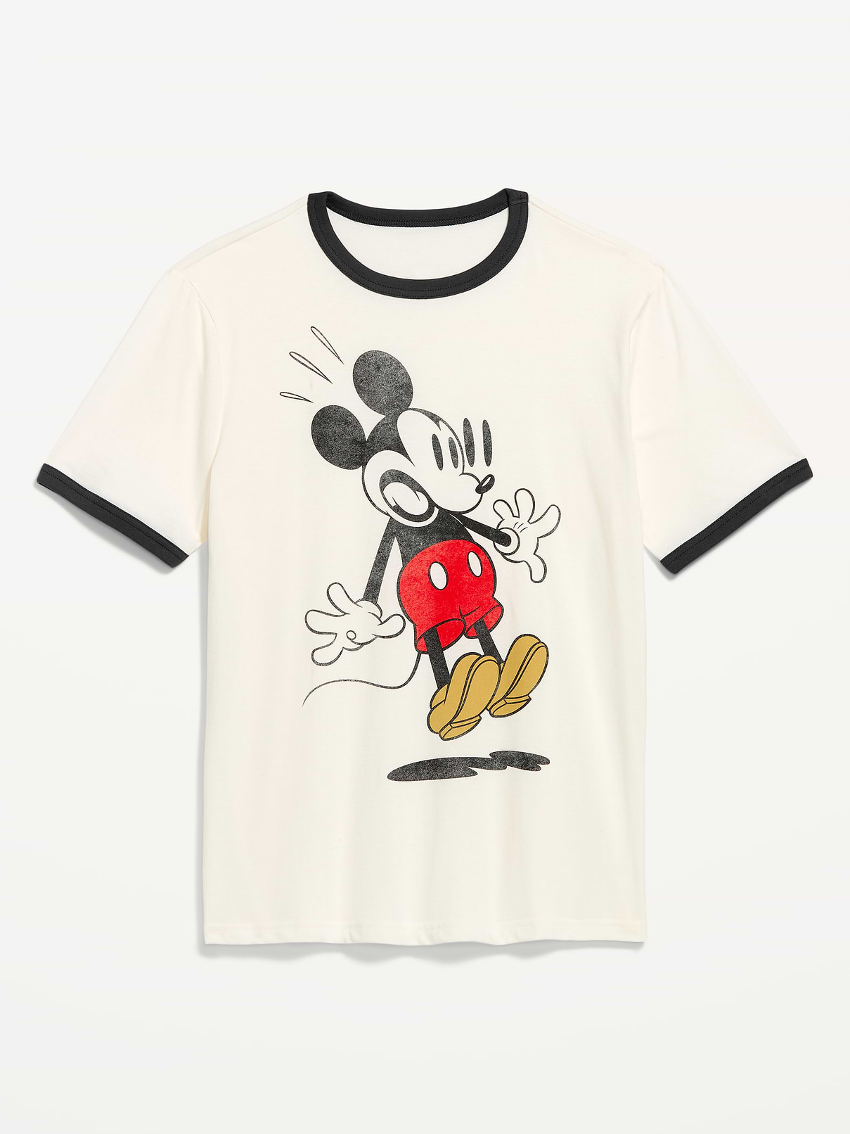 Image 1 of 2, rib-knit crew neck, short sleeves, licensed graphic, © Disney, Product #909915