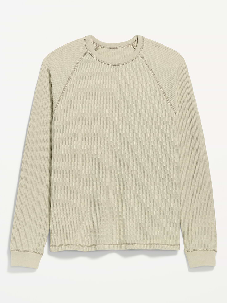 Image 4 of 4, Long-Sleeve Waffle Knit T-Shirt
