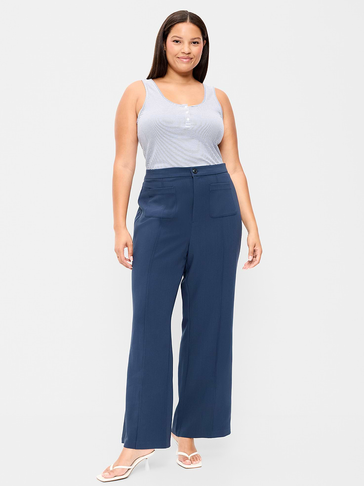 Image number 7 showing, High-Waisted Patch Pocket Flare Pants