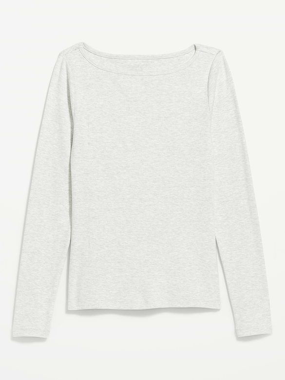 Snug Long-Sleeve Boatneck T-Shirt