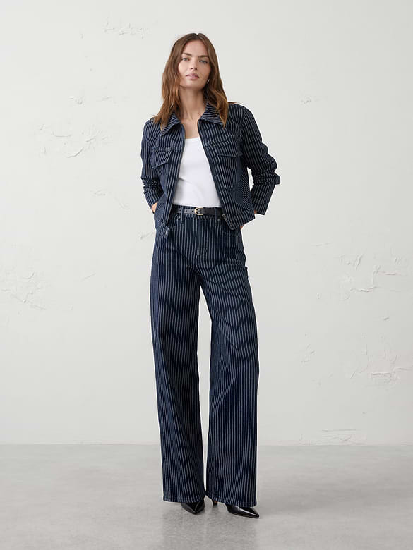 Wide-Leg High-Rise Jean