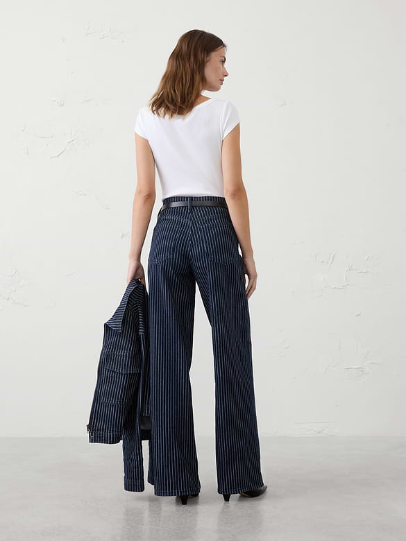 Wide-Leg High-Rise Jean