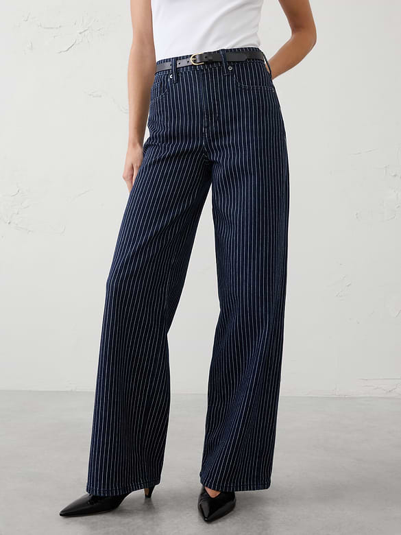 Wide-Leg High-Rise Jean