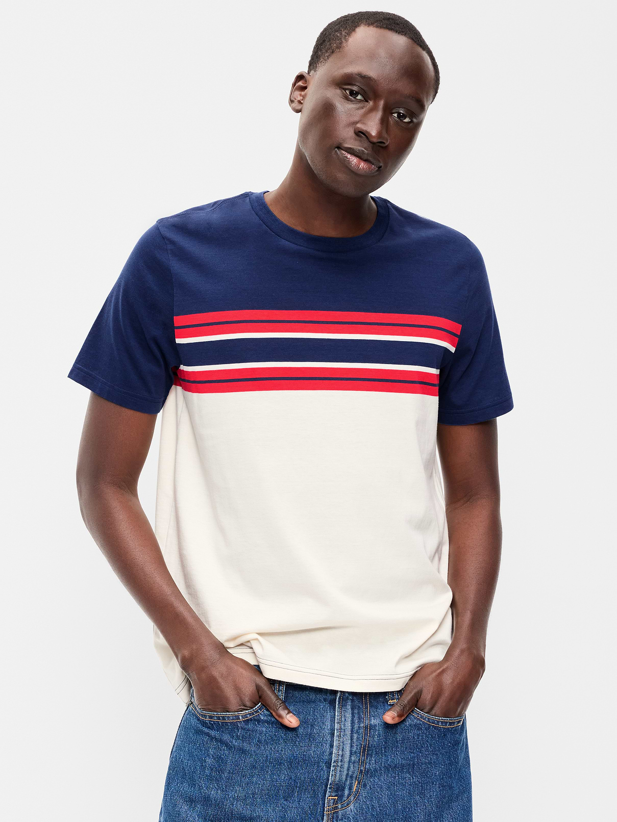 Image number 1 showing, Crew-Neck Striped T-Shirt