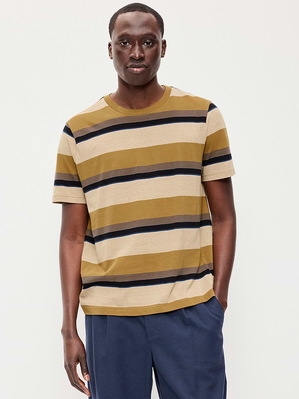 Crew-Neck Striped T-Shirt
