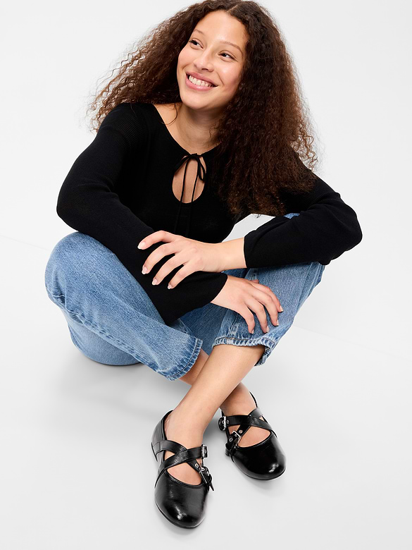Buckle-Strap Mary Jane Ballet Flats for Women
