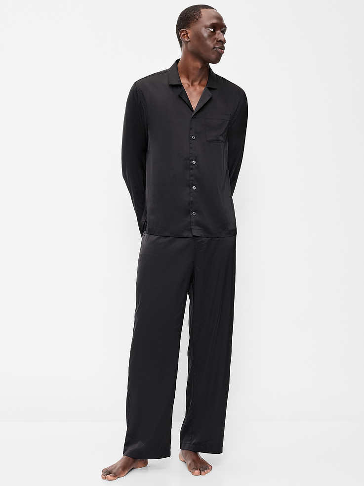 Image number 1 showing, Satin Pajama Pant Set for Men
