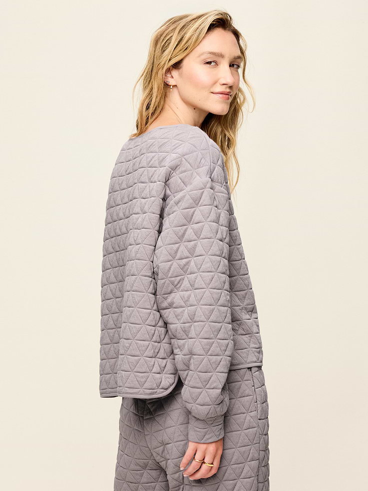 Image number 2 showing, Quilted Bounce Boatneck Sweatshirt