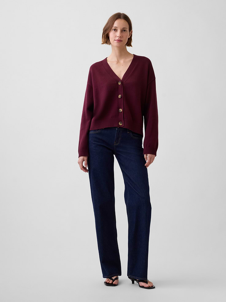 Image number 2 showing, 100% Cotton Oversized Cardigan Sweater