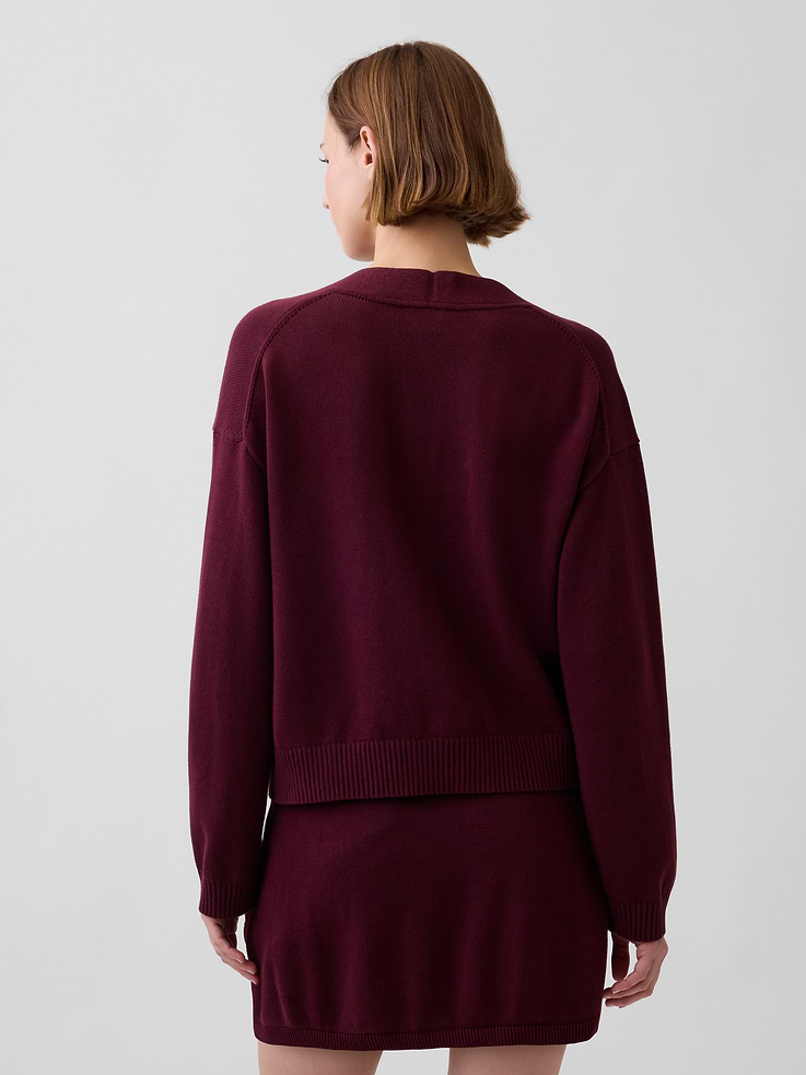 Image number 3 showing, 100% Cotton Oversized Cardigan Sweater