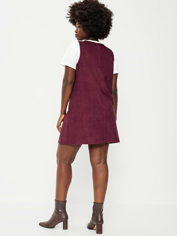 Sleeveless Pinafore Mini Dress