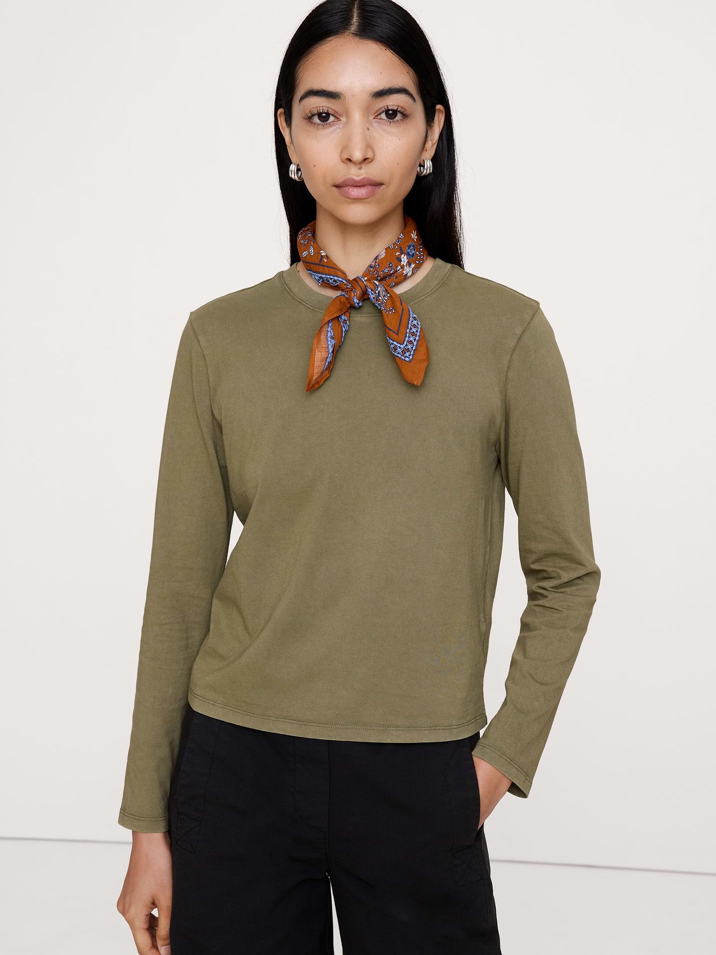 Image number 1 showing, Vintage Cotton Long-Sleeve T-Shirt