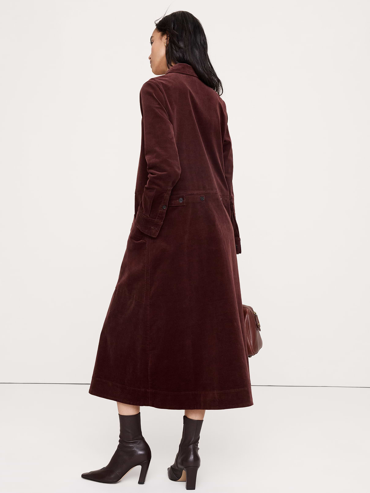 Image 3 of 7, Corduroy Pocket Shirt Dress
