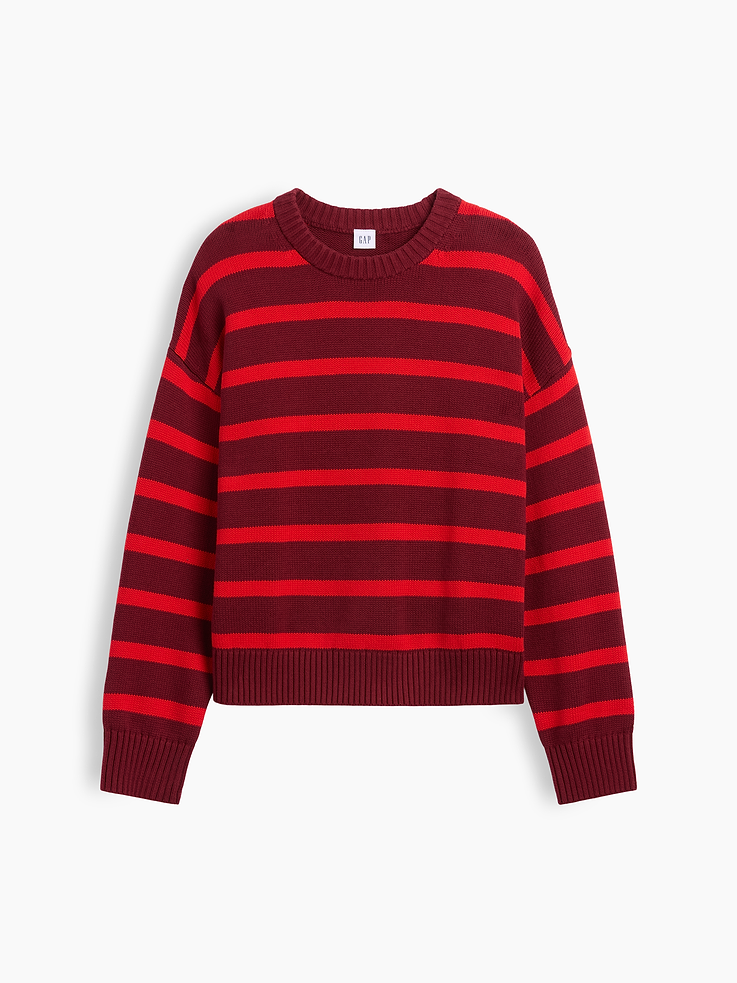 Image number 5 showing, Relaxed Stripe Crewneck Sweater