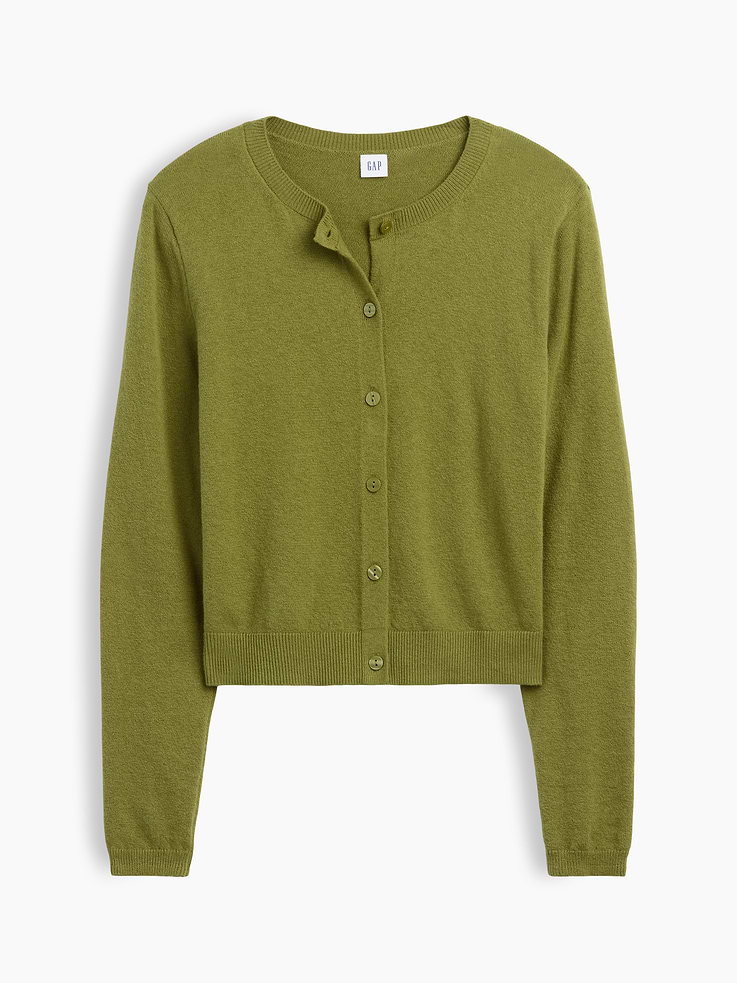 Image number 5 showing, CashSoft Crewneck Cardigan