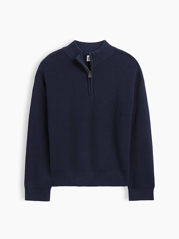 Kids Relaxed Quarter-Zip Sweater