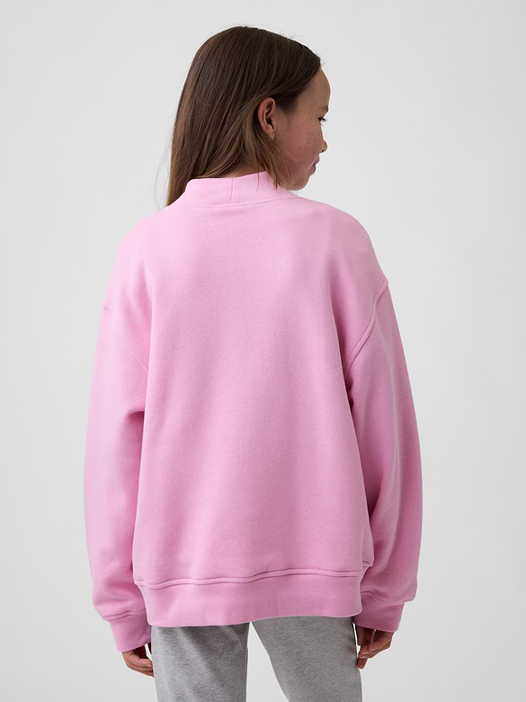 Kids Oversized Mockneck Gap Logo Sweatshirt