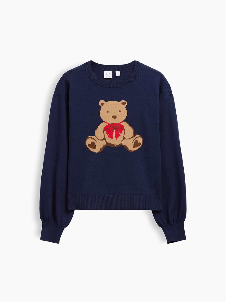 Image 2 of 4, Kids Relaxed Intarsia Sweater
