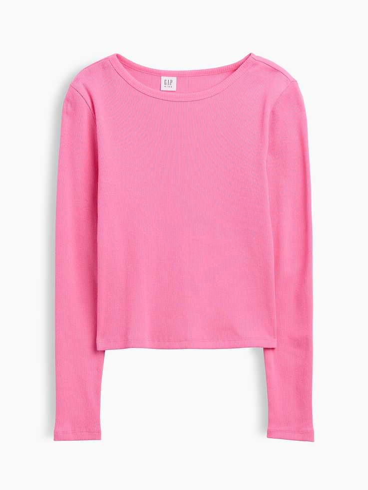 Image 1 of 3, Soft ribbed knit., Long sleeves., Crewneck., Select styles have graphic at front or allover print., Product #1178671