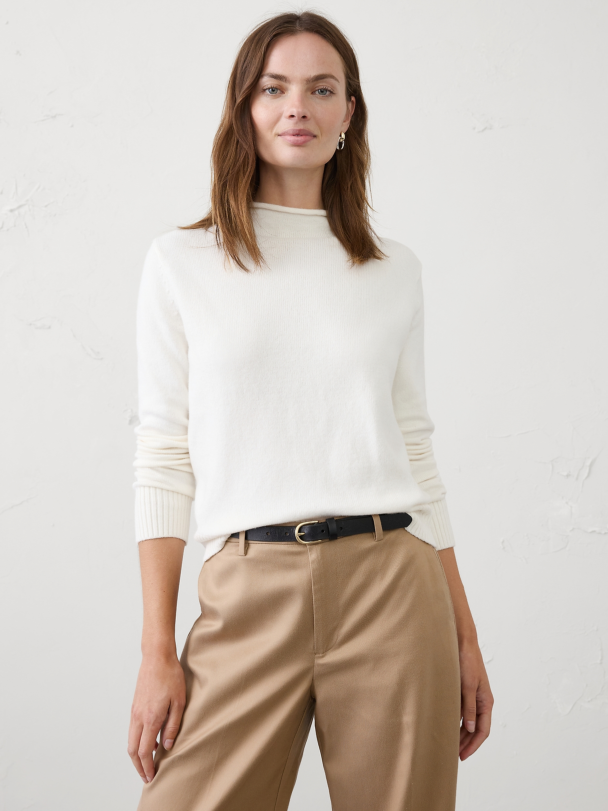 Perfectly Soft Roll Mock-Neck Sweater | Banana Republic Factory