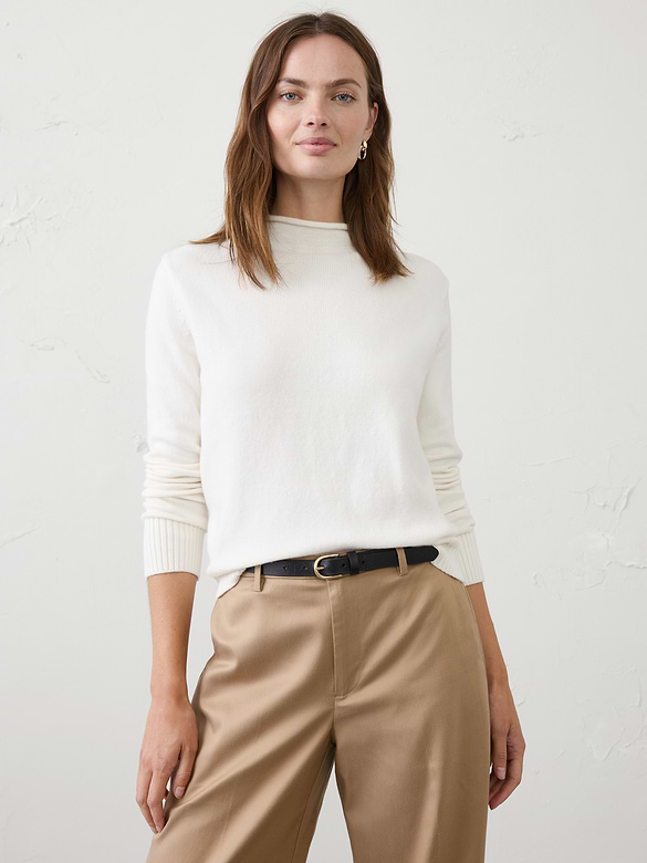 Perfectly Soft Roll Mock-Neck Sweater