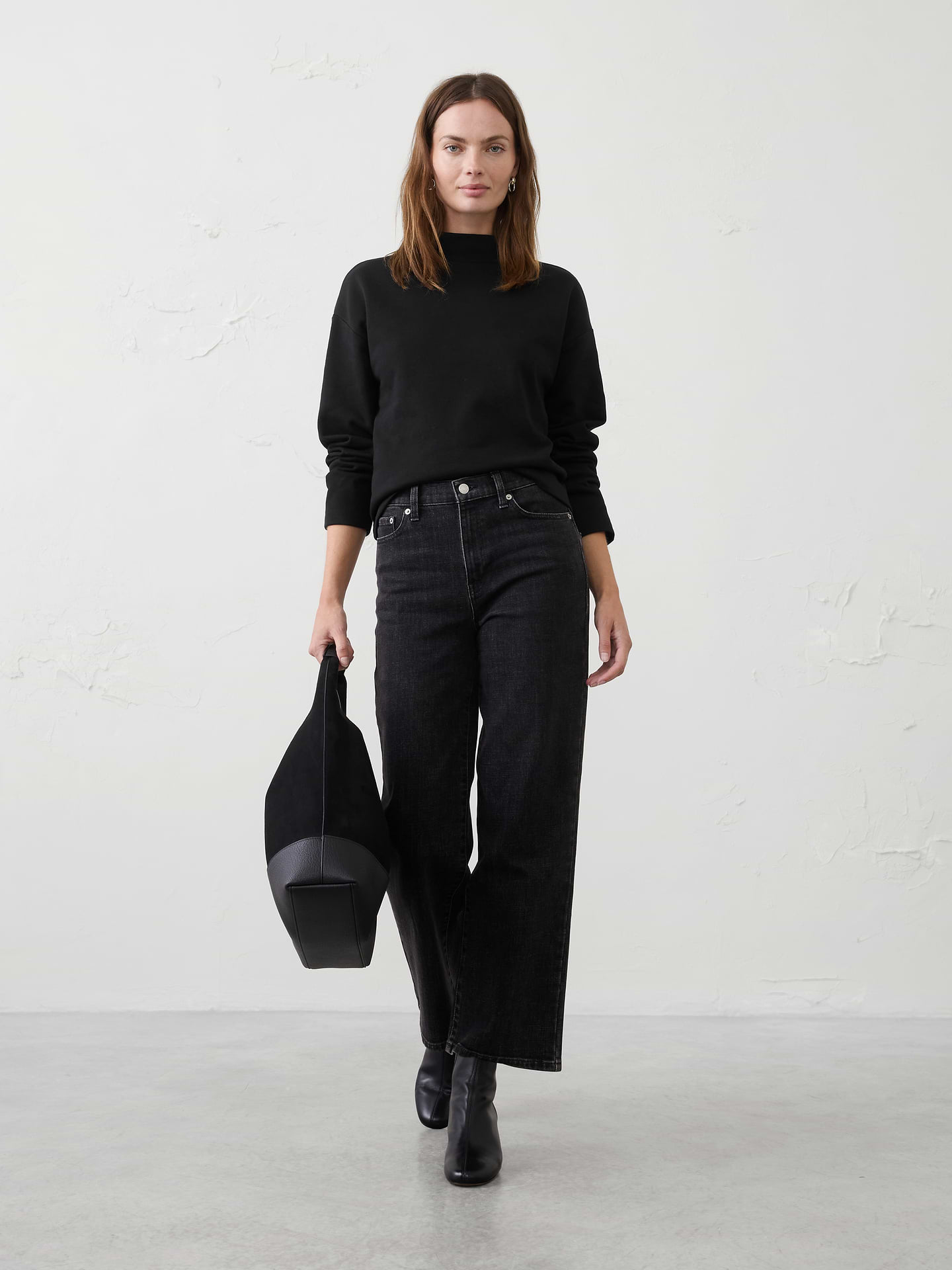 Image number 1 showing, Fleece Mock-Neck Sweatshirt