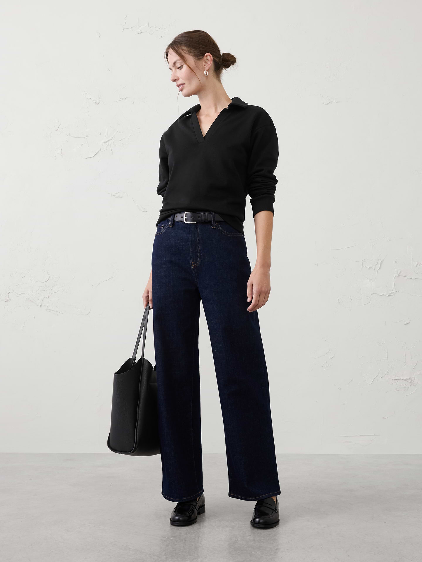 Image number 1 showing, Fleece Collared Sweatshirt