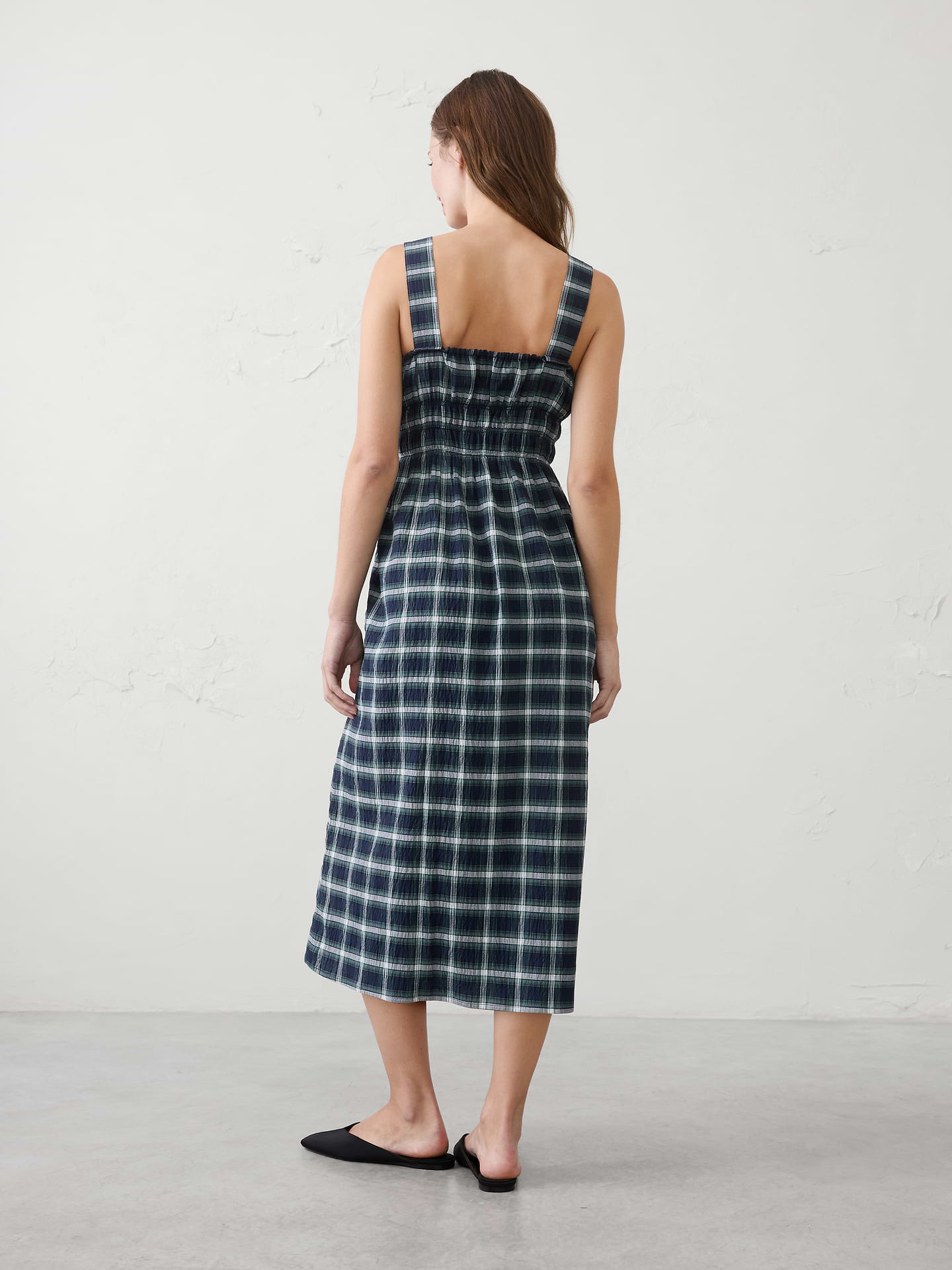 Image number 2 showing, Shirred-Bust Empire-Waist Midi Dress