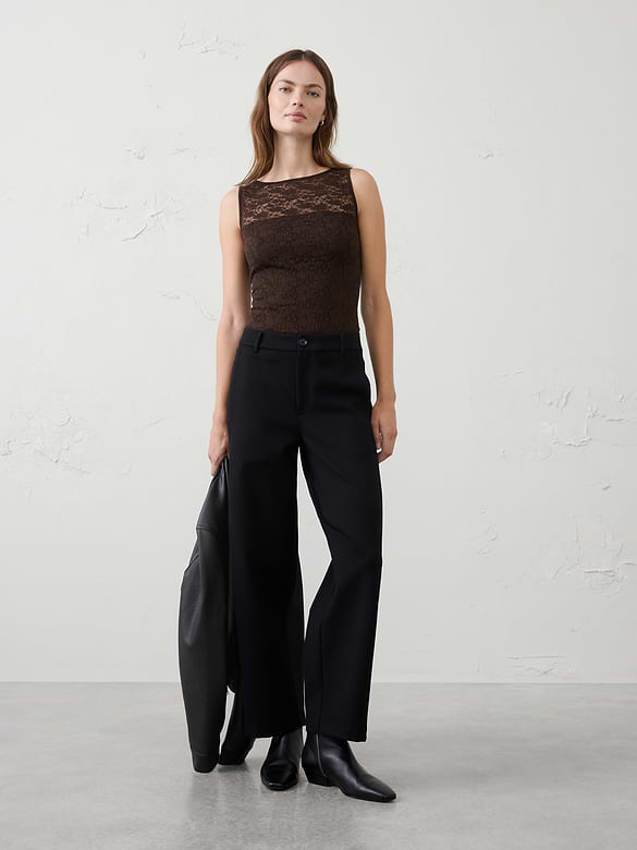 Lace Puckered Top