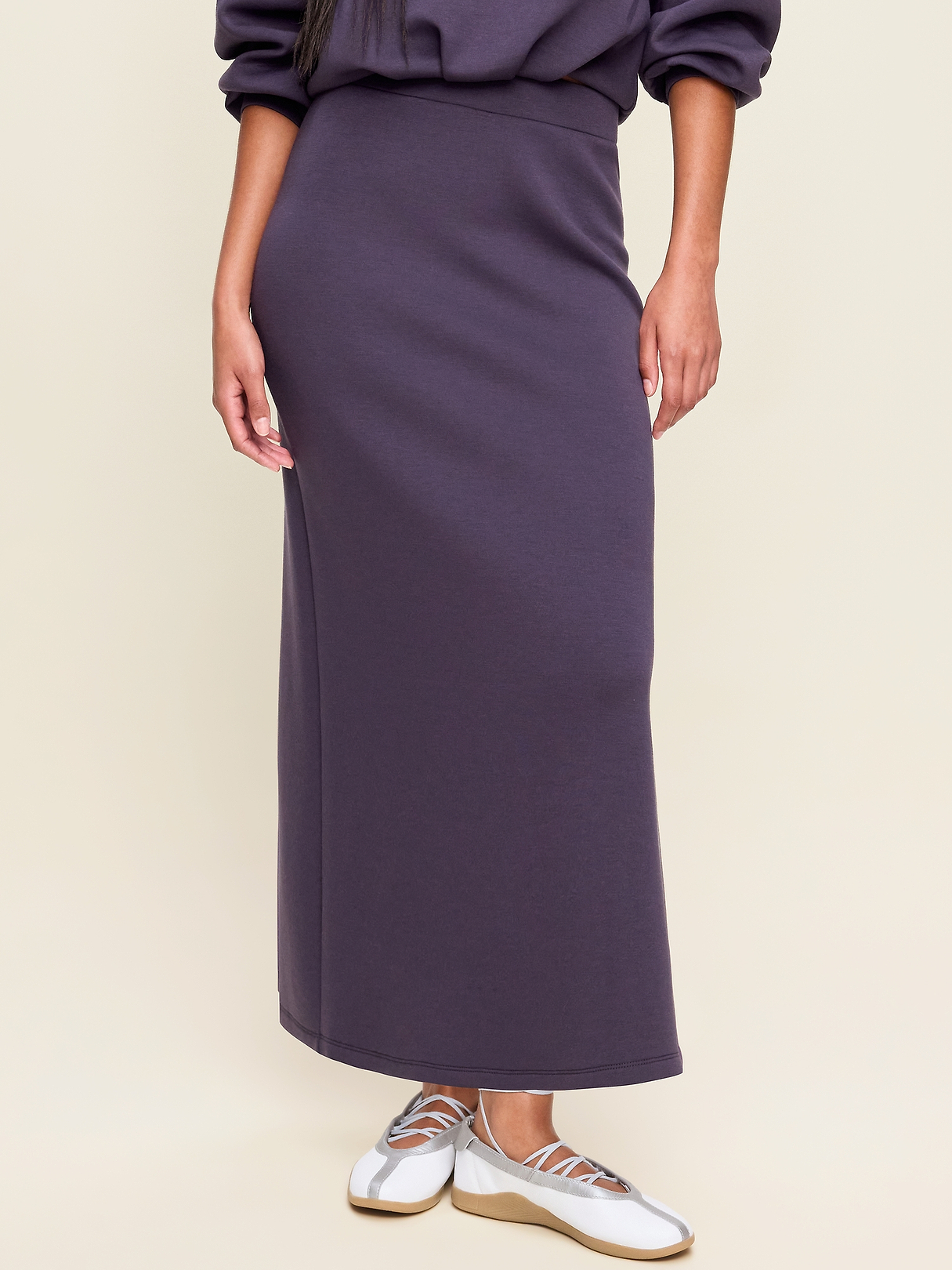 High-Waisted Bounce Fleece Maxi Skirt | Old Navy