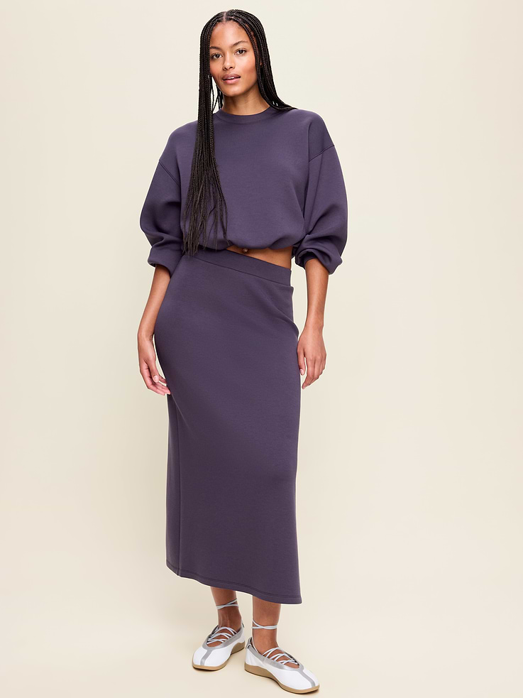 Image number 2 showing, High-Waisted Bounce Fleece Maxi Skirt