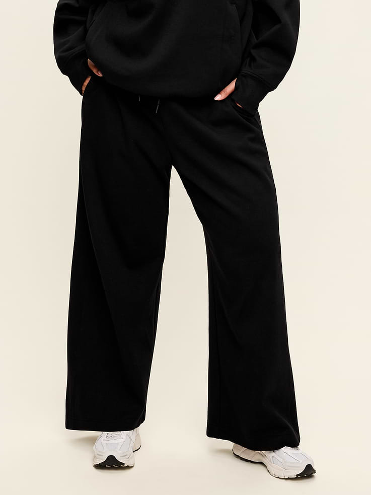 L'image numéro 1 présente Pantalon en molleton dynamique à très taille haute et à jambe large