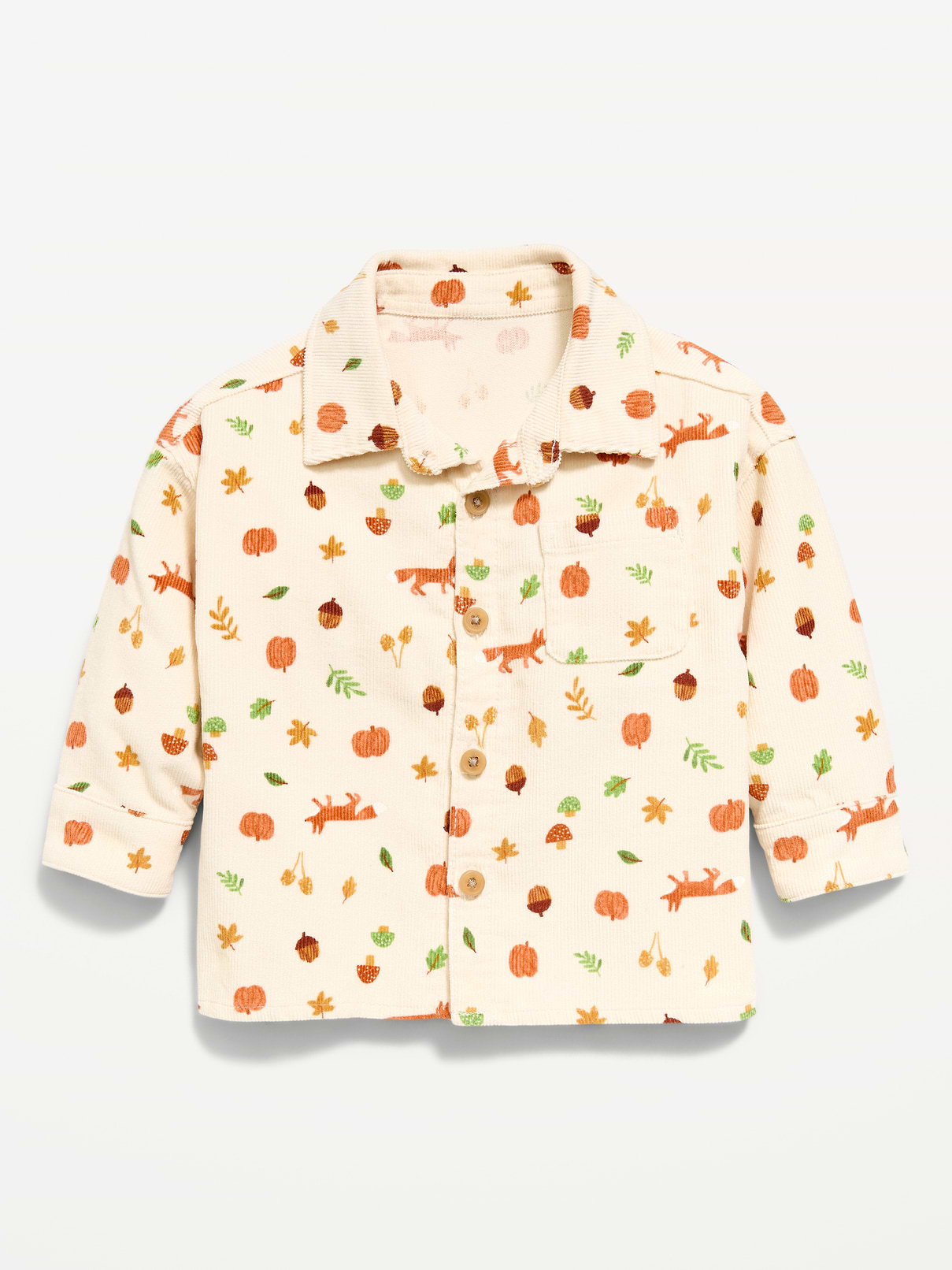 L'image numéro 1 présente Chemise en velours côtelé à manches longues à motif pour bébé