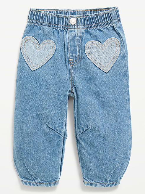 Super Super Baggy Heart-Pocket Barrel-Leg Jeans for Baby on clearance at Old Navy — 30% off