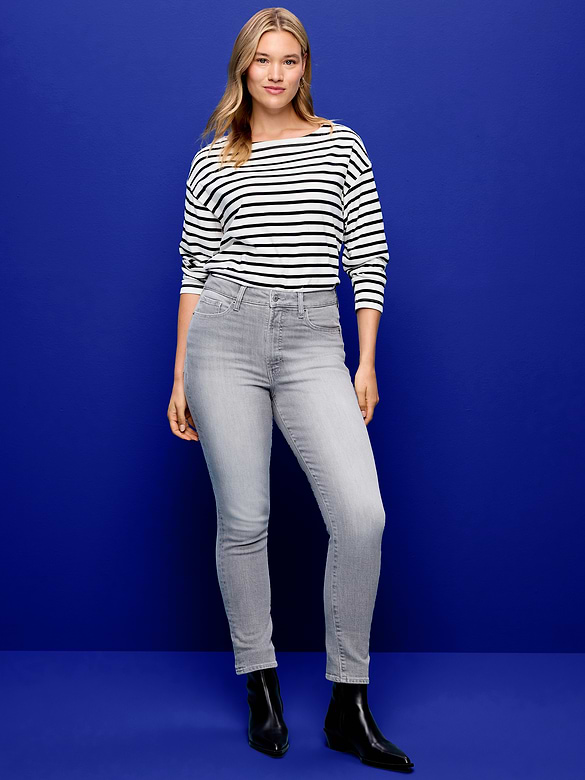 High-Waisted OG Straight Ankle Jeans