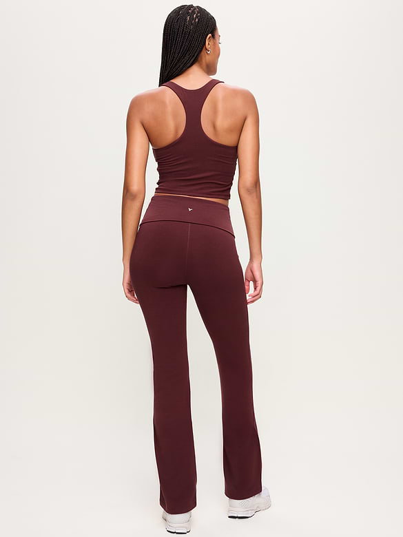High-Waisted PowerChill Fold-Over Bootcut Leggings