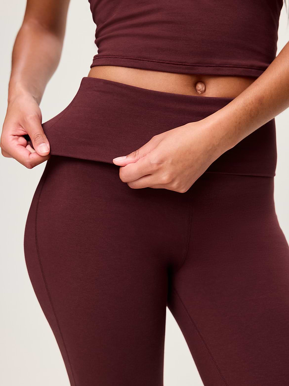 High-Waisted PowerChill Fold-Over Bootcut Leggings