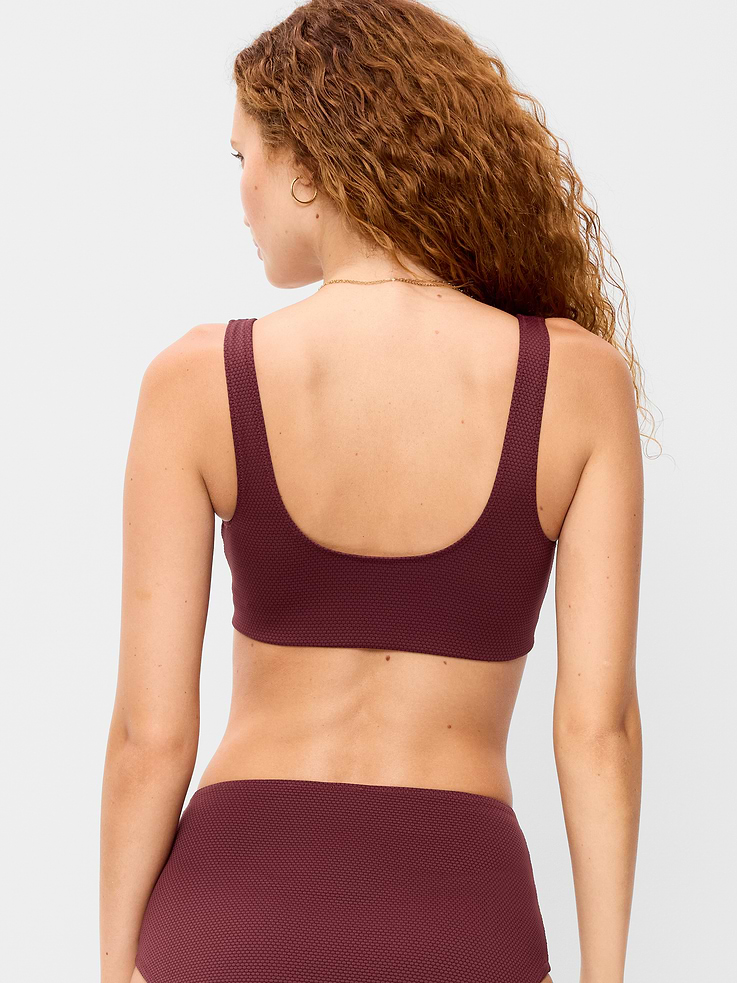 Image number 2 showing, Pique Scoop-Neck Swim Top