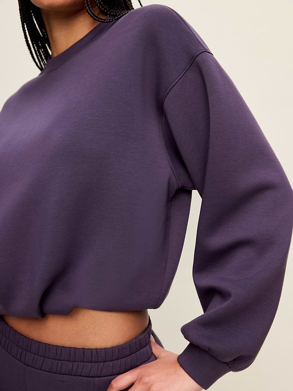 Bounce Fleece Bubble-Hem Sweatshirt