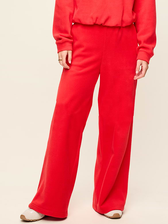 Extra High-Waisted Performance Fleece Wide-Leg Sweatpants