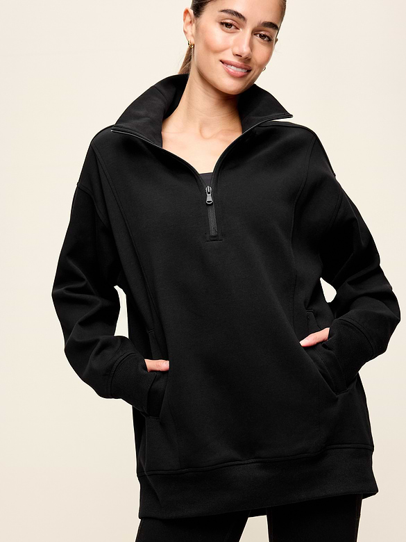 Dynamic Fleece Half-Zip Tunic Sweatshirt