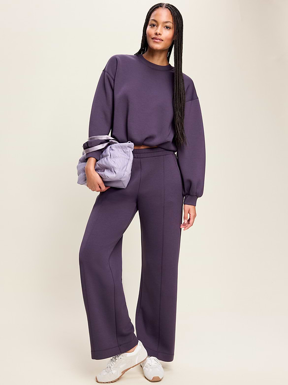 Bounce Fleece Bubble-Hem Sweatshirt